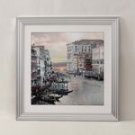 Venice Sunset Jewelled Framed Art 60cm x 60cm