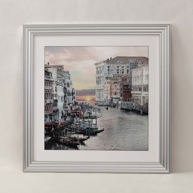 Venice Sunset Jewelled Framed Art 60cm x 60cm