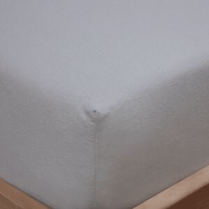 SINGLE FITTED SHEET Brushed Cotton Twill Dove Grey