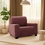 REGAL MILLS EASYSTRETCH VELVET BORDEAUX Armchair Cover