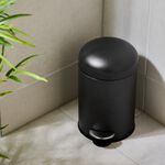 Black Sparkle Dome Lid Pedal Bin 3L
