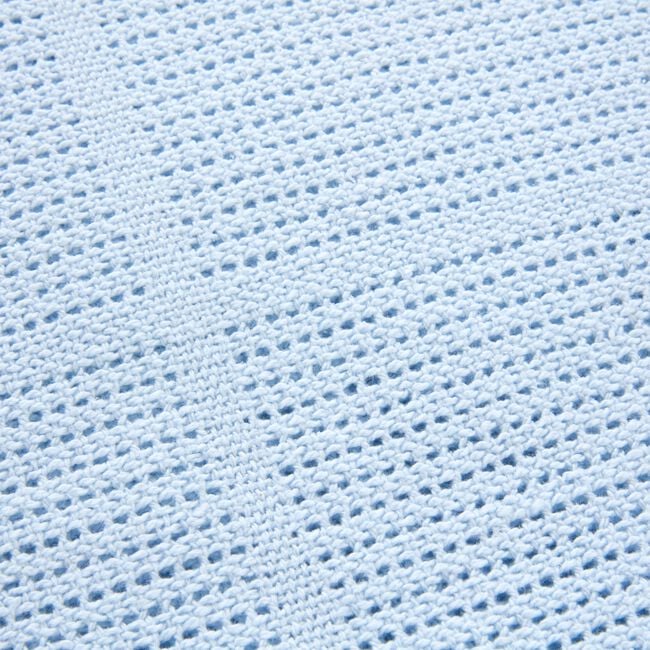 CLAIR DE LUNE LARGE BLUE Cellular Blanket 