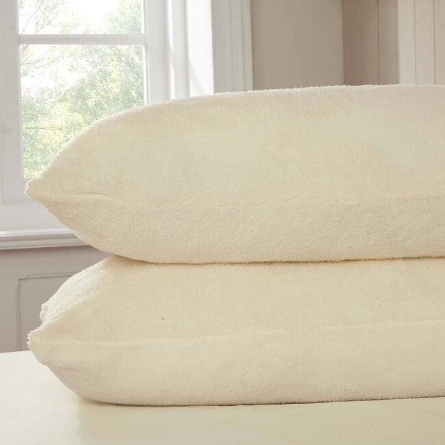 DOUBLE DUVET COVER Teddy Plush Ivory