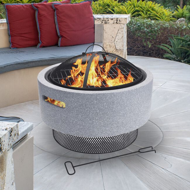 Arizona Round Fire Pit With BBQ Rack