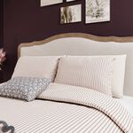 HARVEST MOON SINGLE DUVET COVER Ticking Stripe Copper