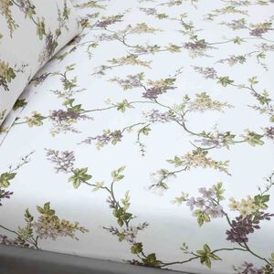 WISTERIA DUCK EGG Double Fitted Sheet