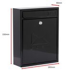 Steel Letterbox - Compact Black