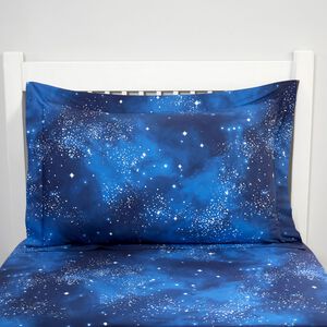Far Out Oxford Pillowcase Pair - Blue