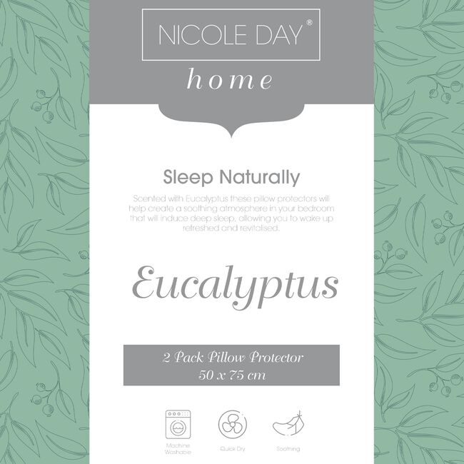 Nicole Day Scented Eucalyptus Pillow Protector 2Pk