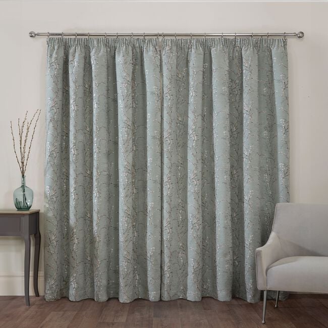 PENCIL PLEAT JESS SAGE 90x90 Curtains 
