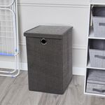 Tweed Dark Grey Foldable Laundry Hamper