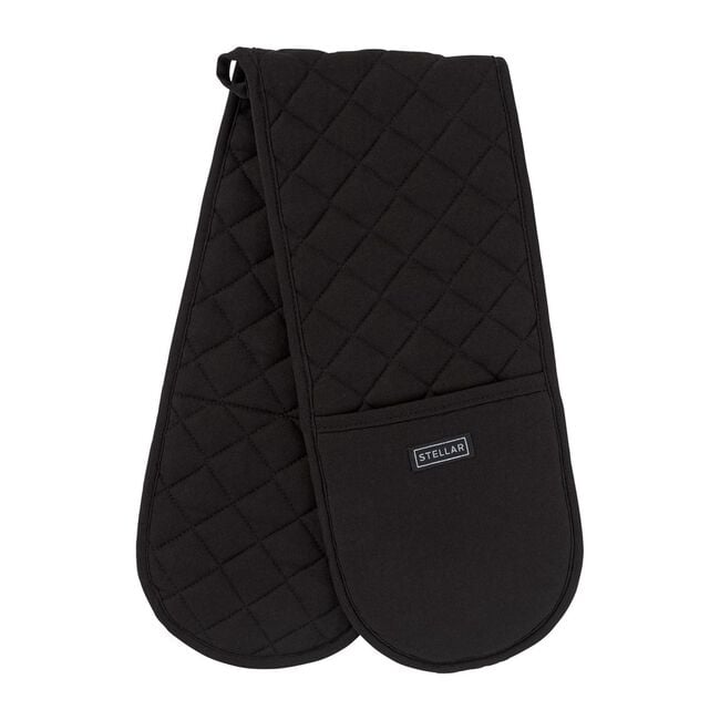 Stellar Double Oven Mitt - Black 