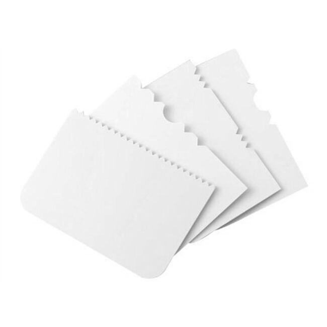 PME Patterned Edge 4 Piece Cake Scrapers