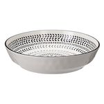 Siaki Cream & Black Printed Pasta Bowl