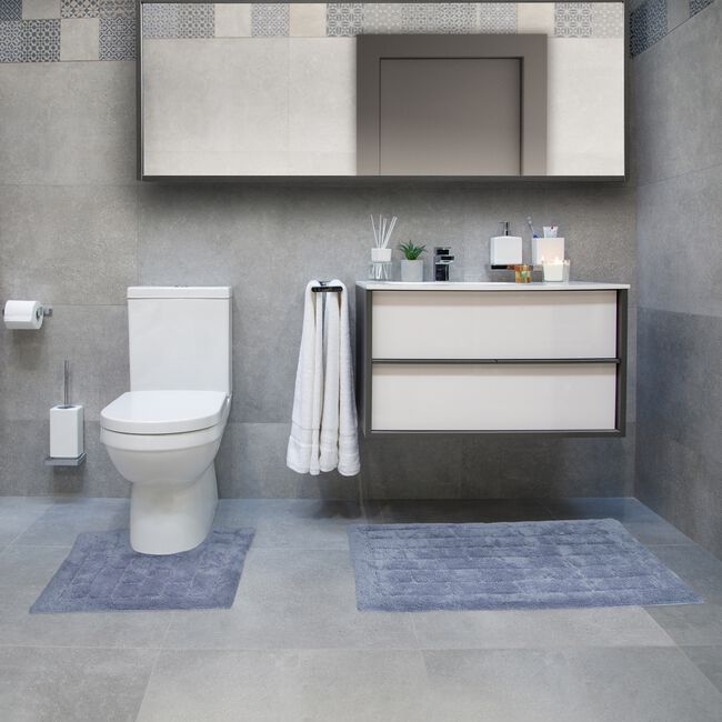 COTTON BRICK PETROL 50x80 Bath Mat