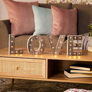 Love Wooden Letter Lights