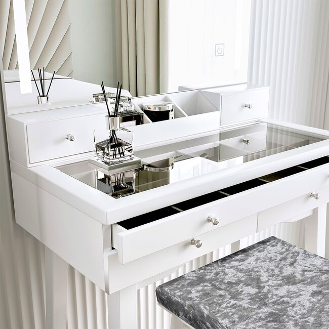 Madison LED Mirror Dressing Table With Stool