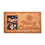Christmas Santa Coir Ribbed Doormat 40cm x 70cm
