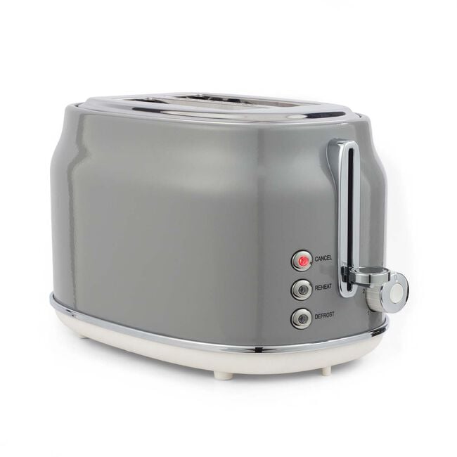 SALTER RETRO GREY CURVED BODY 2 Slice Toaster