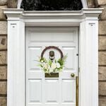 White Floral Wicker Wreath
