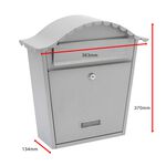 Steel Letterbox Classic French Grey