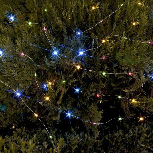 100 LED Solar Copper String Lights - Multicolour