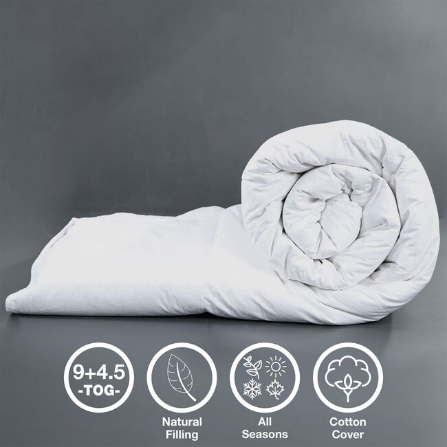 BAILEY & COLE ALL SEASONS DOUBLE FEATHER & DOWN DUVET