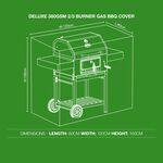Deluxe 380GSM 2/3 Burner Gas BBQ Cover