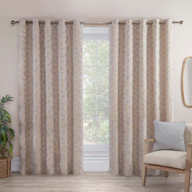 MAY BLOSSOM NATURAL 66x54 Curtain