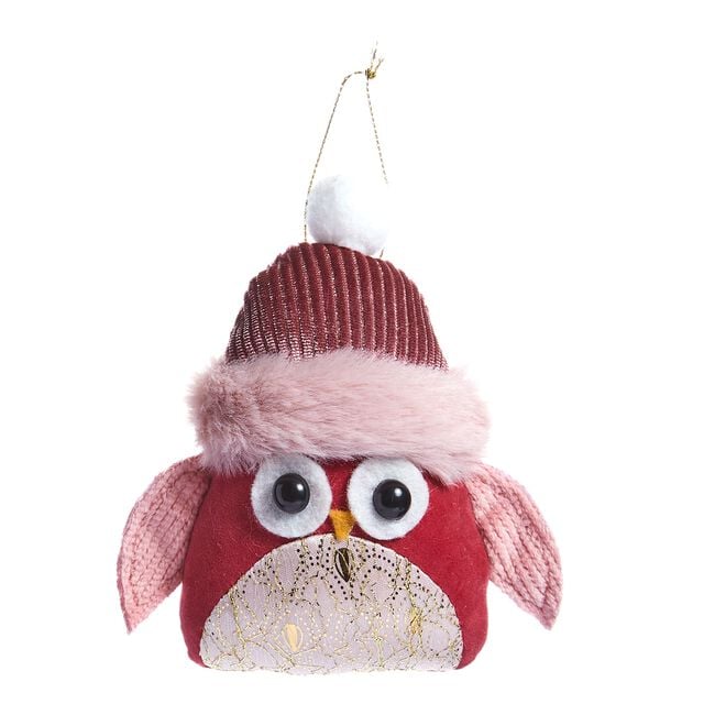Pink Owl Christmas Tree Decoration