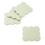 Scallop Wooden Sage 4Pk Coasters