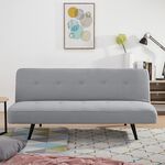 Maya Light Grey Convertible 180cm x 108cm Sofa Bed
