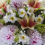 Blush & Bloom Chrysanthemum & Lily Floral Bouquet