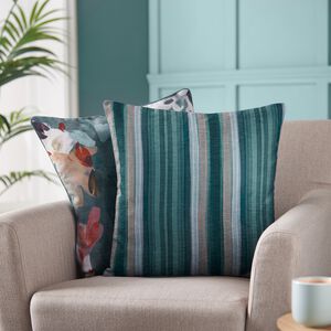 WASHED STRIPE GREEN 45X45 Cushion