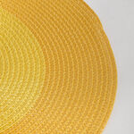 Ombre Round Woven Place Mat Ochre