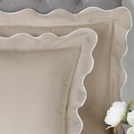 DOUBLE DUVET COVER Appletree Scallop Edge Natural