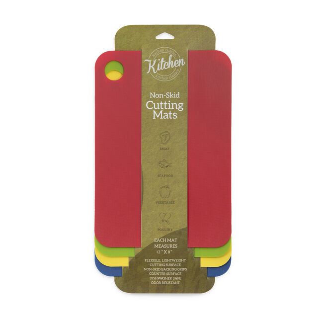Kitchen Classic Non-Skid Cutting Mat - 4 Pack