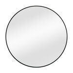 Cannes Black Round Mirror 80cm