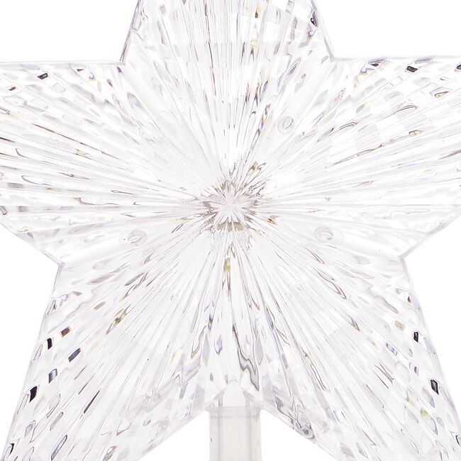 LIGHT UP White Christmas Tree Topper Star