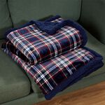 RUANE BORG CHECK NAVY 150x200cm Throw