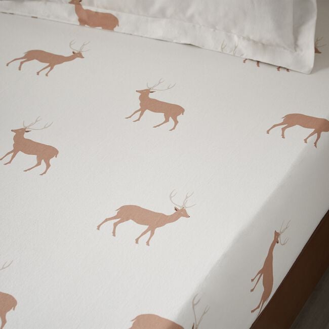 BRUSHED COTTON HART Single Fitted Sheet 