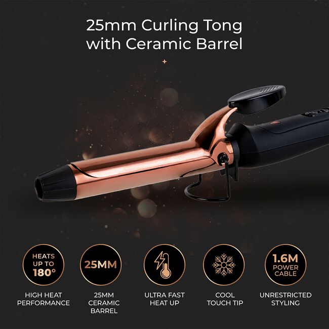 Carmen Noir II 25mm Curling Tong
