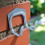 4 Large Galvanised Tool Hooks