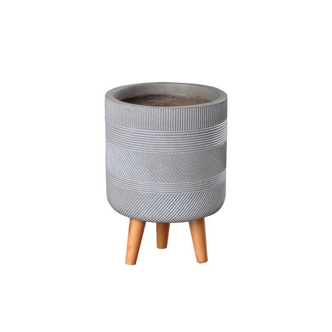 Inca Pedestal Fibre Clay Plant Pot - Small