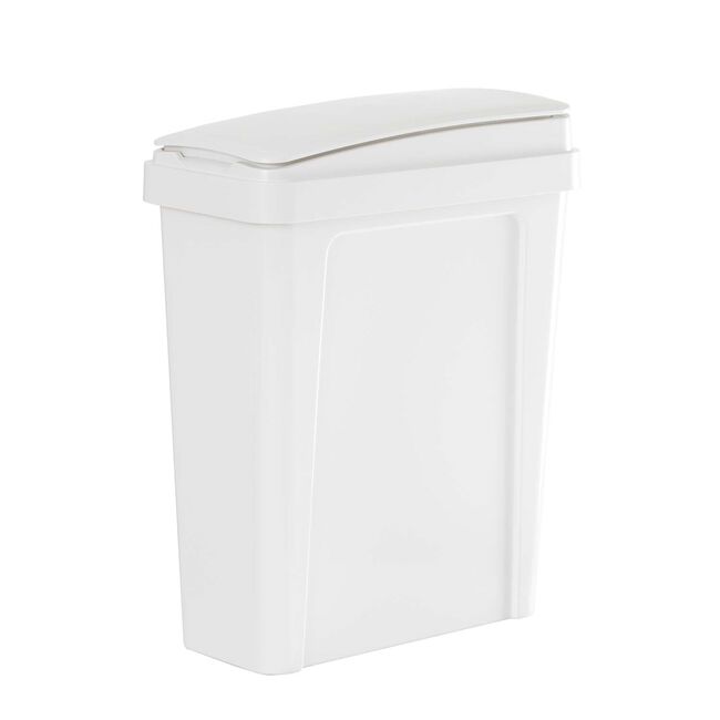 Casa Snow White Slim Swing Bin 25L