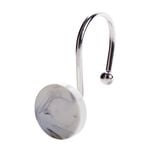Round Marble Shower Hooks - 12pk