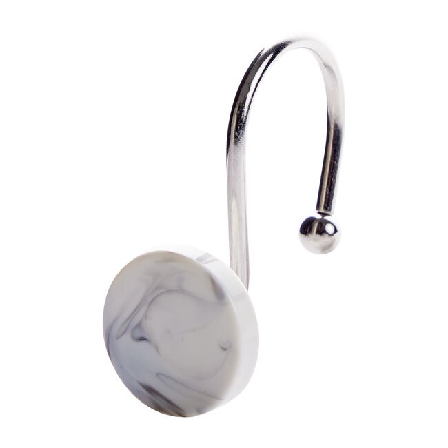 Round Marble Shower Hooks - 12pk