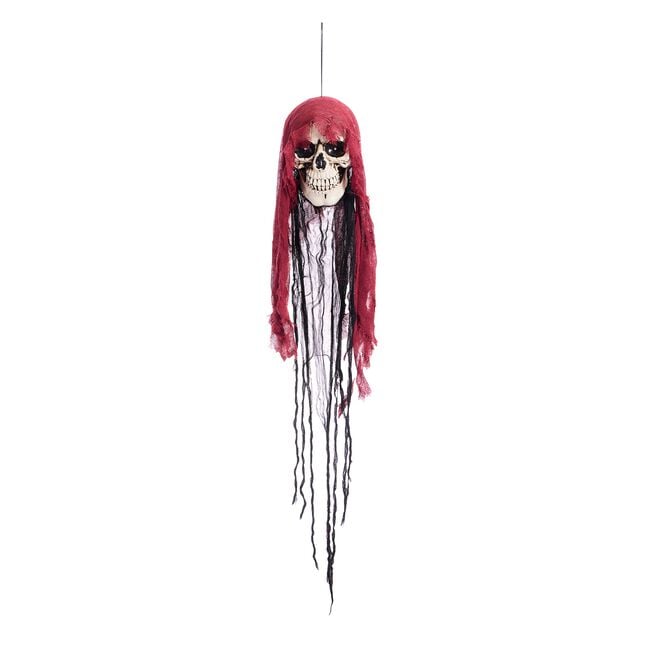 Red Cloaked Skull with LED Eyes