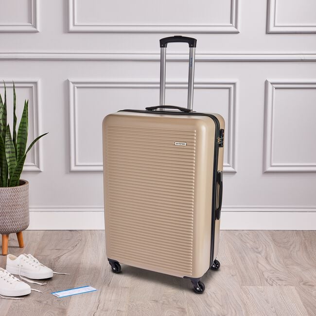 Large Lightweight Hardshell Luggage - Champagne