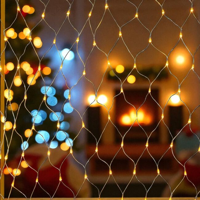 180 Warm White Ultra Bright LED Chaser Net Lights